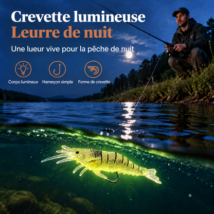 Coffret de leurres crevette lumineux — Pour votre prochaine sortie à la tombée du jour