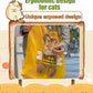 🐈Sac pour chat en forme de tête de rosée - Sac de transport pour animaux de compagnie👜