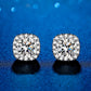 Clous d'oreilles scintillants en moissanite