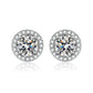 Clous d'oreilles scintillants en moissanite