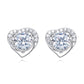 Clous d'oreilles scintillants en moissanite