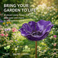 💝Cadeaux Fête des Mères 2026 à -58%🎁🐦 Piquet de jardin en métal fait main avec fleurs – Bain d'oiseaux et décoration extérieure pour les amoureux de la nature 🌸
