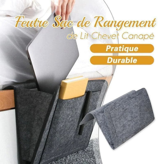 🎊Vente Flash - Sac de rangement en feutre pour canapé et chevet✨