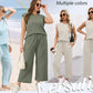 💕Vente chaude 2026  50% de réduction🔥Nouveau ensemble 2 pièces pour femmes : haut sans manches et pantalon à jambes larges