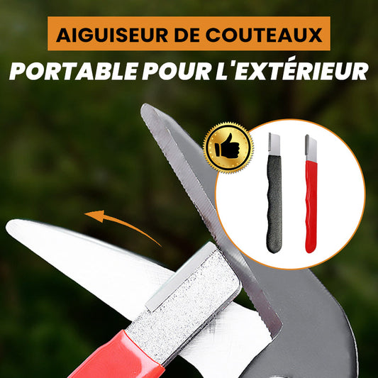 📢 Mi-saison : −50 % – ne ratez pas cette offre ! ⏰🌿 Affûteur portable pour sécateurs de jardin – rapide et facile pour couteaux et ciseaux, idéal pour l'extérieur 🔪✂️