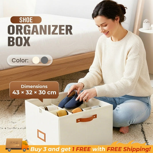 👟 50% DE RÉDUCTION ! 📦 Boîte de rangement pour chaussures pliable – Grande capacité, anti-poussière et respirante, s’adapte à tous les placards et étagères 🏠🌿