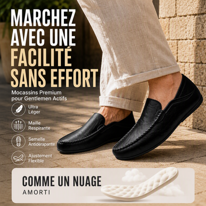 Mocassins en cuir faits main pour hommes, style milanais