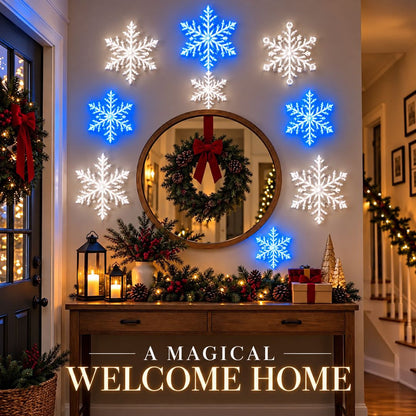 🎁Achetez 2, obtenez 1 offert✨❄️Guirlandes Murales Flocon de Neige LED 3D avec Télécommande🎄 – Déco Murale de Noël sur Piles, LED Multicolore