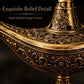 ⏰ PROMO FLASH : 50% DE RÉDUCTION ! Brûle-Encens Vintage Lampe de Génie Aladdin – Design Mystique Rétro, 42 Copeaux de Bois de Santal Inclus & Construction Métal Durable for une Aromathérapie Apaisante et Décorative ✨🪔