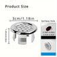 Bouchon de vidange pour lavabo, lot de 4, rond, anneau de remplacement pour trop‑plein, accessoire pour salle de bain et cuisine