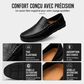 Mocassins en cuir faits main pour hommes, style milanais