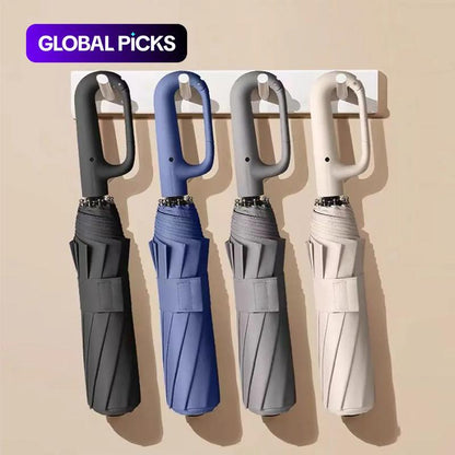 ⏰DERNIER JOUR DE PROMOTION : 50 % DE RÉDUCTION🔥 Parapluie pliable automatique StormShield™ – Résistant au vent, imperméable et compact ☔, avec boucle de fixation pour un transport quotidien 🌬️💧