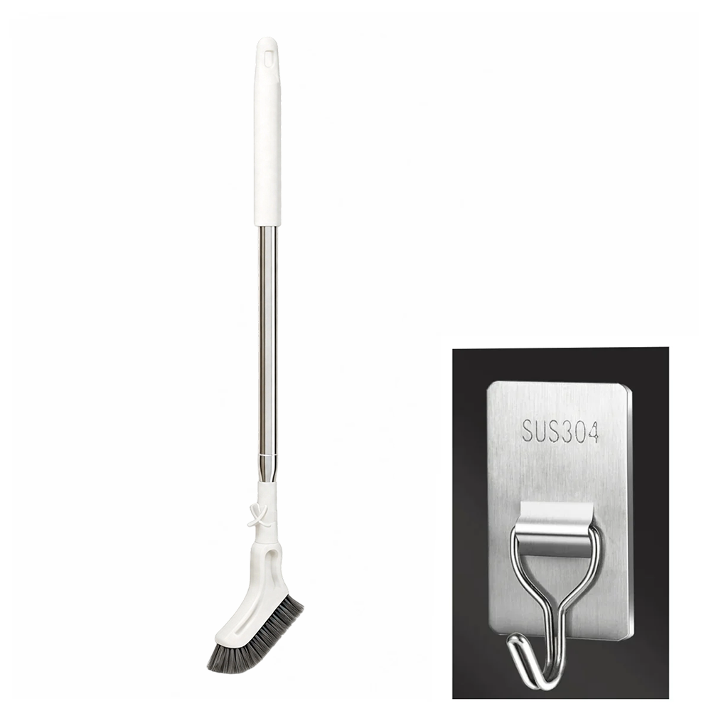 Brosse de nettoyage de sol multifonctionnelle à manche long extensible