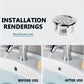 Bouchon de vidange pour lavabo, lot de 4, rond, anneau de remplacement pour trop‑plein, accessoire pour salle de bain et cuisine