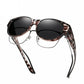 💎🕶️💜 PROMO -50% ! Lunettes de Soleil Oversize Œil de Chat 2026 – Polarées UV400, Portables sur Lunettes de Vue (Multicouleurs)