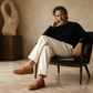 Mocassins en cuir faits main pour hommes, style milanais
