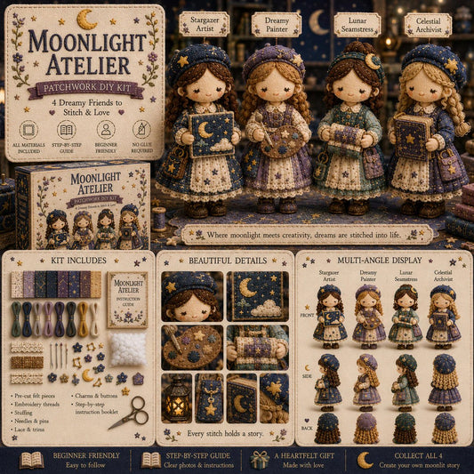 💕Offre spéciale : 50 % de réduction ❤️‍🔥Collection Tiny Worlds – Kits de patchwork à faire soi-même