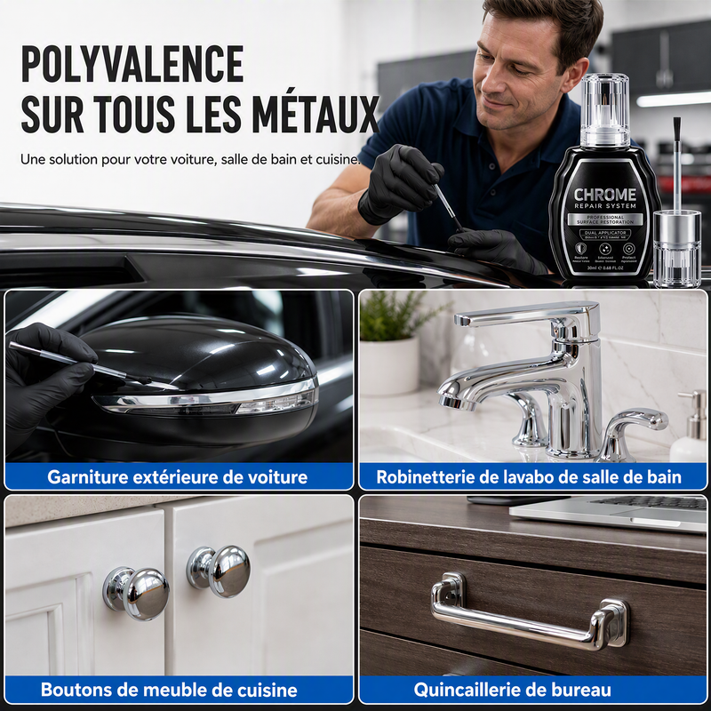 Stylo de réparation chromé professionnel