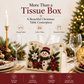 Élégance de Noël – Couvercle de boîte à mouchoirs décoratif à perles