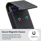 Porte-téléphone à ceinture avec fermeture magnétique – Étui robuste pour smartphone avec clip, passoir de ceinture et emplacement pour carte