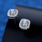 Clous d'oreilles scintillants en moissanite