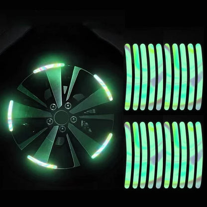 Étiquette de moyeu de roue de voiture fluorescente populaire