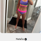 🏖️Offre spéciale 50 % de réduction🌼Ensemble de bikini sportif 3 pièces en nylon patchwork color block - Maillot de bain taille haute et contrôle du ventre👙🌈