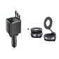 ⏳Offre à durée limitée : 50 % de réduction⏰Chargeur de voiture à charge rapide avec câble 7 en 1, prise extensible et indicateur de tension – USB-C pour Android et Lightning pour Apple🔋📱