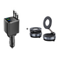 ⏳Offre à durée limitée : 50 % de réduction⏰Chargeur de voiture à charge rapide avec câble 7 en 1, prise extensible et indicateur de tension – USB-C pour Android et Lightning pour Apple🔋📱