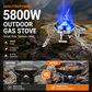 📢📢50 % DE RÉDUCTION !! ⏰Réchaud à gaz de camping – 5800 W, allumage piézoélectrique, résistant au vent 🔥