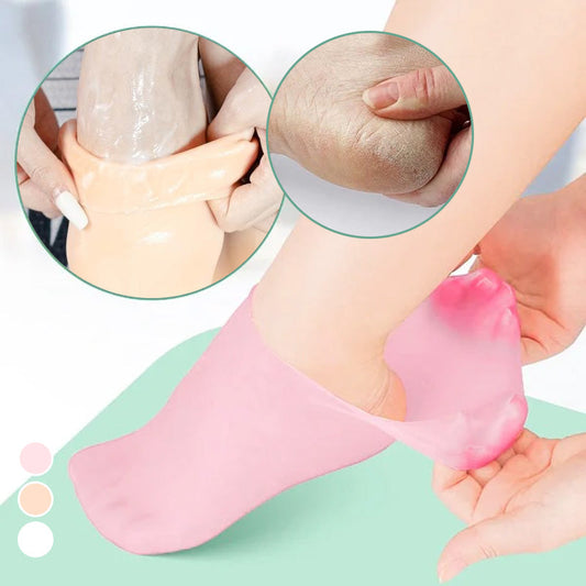 🔥Masque hydratant pour les pieds, chaussettes exfoliantes en silicone, chaussettes de protection pour la plage (lot de 3)