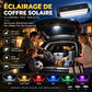🔆 Éclairage LED solaire de coffre pour voiture – Capteur automatique, sans fil, 6 couleurs, pour SUV et véhicules