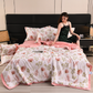 🛏Meilleures ventes 2026🔥Ensemble de draps floraux rafraîchissants et respirants, 4 pièces(🚀55% de réduction)