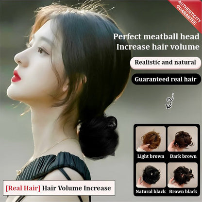 Le meilleur cadeau pour elle - Anneau pour cheveux Maruko amélioré, volumineux et réaliste