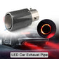Tuyau d'échappement lumineux LED en fibre de carbone pour tuning automobile (résistant aux hautes températures)