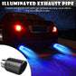 Tuyau d'échappement lumineux LED en fibre de carbone pour tuning automobile (résistant aux hautes températures)