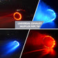Tuyau d'échappement lumineux LED en fibre de carbone pour tuning automobile (résistant aux hautes températures)
