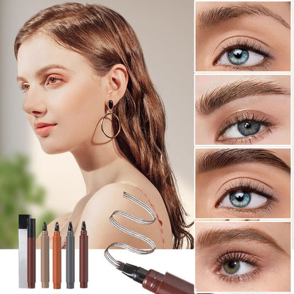 💄Achetez-en 1 obtenez-en 1 gratuitement✨Stylo 4 en 1 Waterproof pour Barbe & Sourcils – Tenue 24h, Sans Bavures & 4 Teintes Naturelles🧔‍♂️👁️