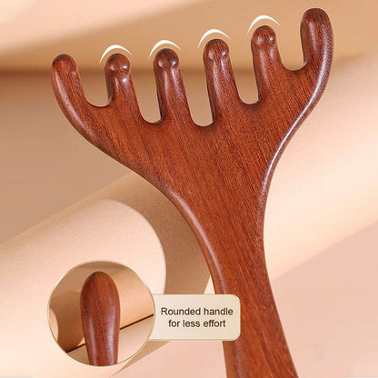 💎 Peigne de Massage Méridien à Six Griffes – Pour une Détente Profonde et un Cuir Chevelu en Santé 🌿
