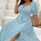 Robe Longue Grande Taille Bohème à Imprimé Fleuri et Fente