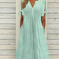 Robe Élégante Femme avec Décolleté en V et Découpes