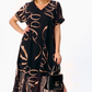 🌟 50% DE RÉDUCTION! 👗 Robe Midi Fluide Décolleté V Profond – Double couche, anti-plis & nœud réglable – Noire, S–5XL – Parfaite pour brunch, vacances & soirées ✨