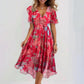 🔥Soldes exceptionnels 50 % de réduction💝✨Robe midi à manches courtes Special Blue
