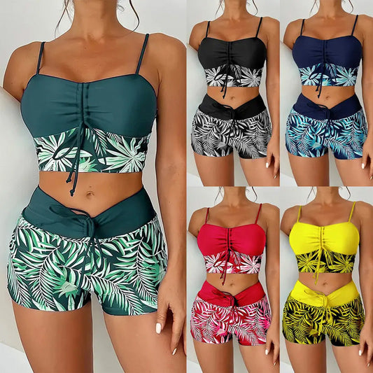 🏖️2026 Nouveau design👙✨Ensemble de maillots de bain deux pièces imprimé pour femme