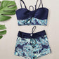 🏖️2026 Nouveau design👙✨Ensemble de maillots de bain deux pièces imprimé pour femme