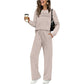 📢📢 60 % de réduction !! ⏰ Ensemble Femme Confort – Haut ras du cou + pantalon à cordon ajustable 👕👖 | Doux, respirant & ultra-polyvalent ✨