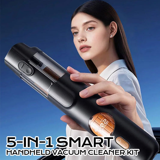 🧹 60% DE RÉDUCTION! ✨ Aspirateur à Main 5-en-1 Intelligent - 15KPA Aspiration & 30 min Autonomie avec 4 Accessoires pour Voiture/Maison 🚗🏠