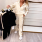 Tenue de sport zippée unie pour femme