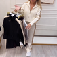 Tenue de sport zippée unie pour femme