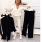 Tenue de sport zippée unie pour femme